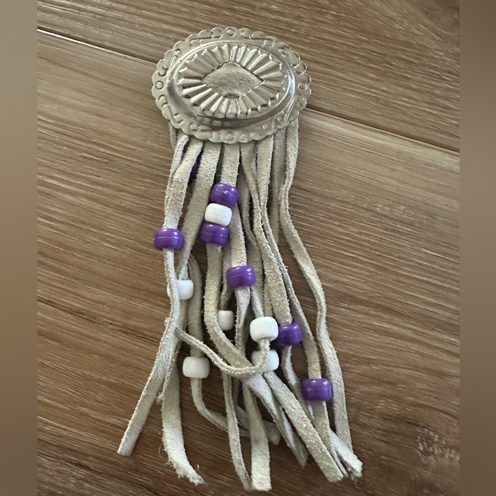 Western/Southwestern Concho/Suede Button Cover Handcrafted